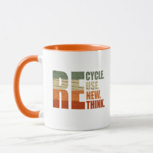 Taza Reducir la reutilización reconsiderar repensar