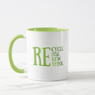 Taza Reducir la reutilización reconsiderar repensar