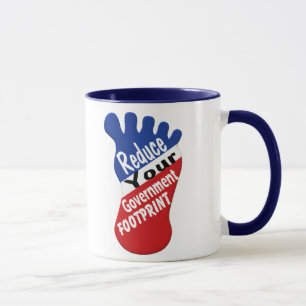 Taza Reduzca su huella del gobierno divertida