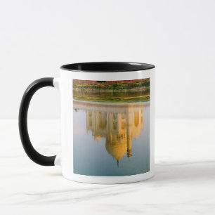 Taza reflejo del famoso templo Taj Mahal en