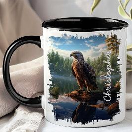 Taza Reflexión de Hawk por Mountain Lake