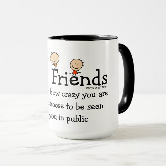 Taza Refrán divertido de los mejores amigos (Anverso derecho)