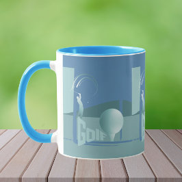 Taza Regalo azul para jugar golf de golf en golf modern