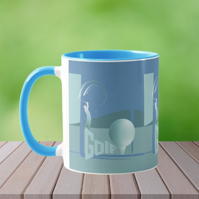 Taza Regalo azul para jugar golf de golf en golf modern (Subido por el creador)