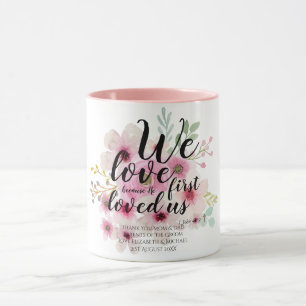 Taza Regalo boda 4 Padres Novia Groom Verso católico