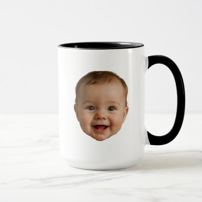 Taza Regalo de Abuelo con Rostro de Bebé Personalizado  (Derecha)