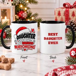 Taza Regalo de agradecimiento de Navidad para hija con