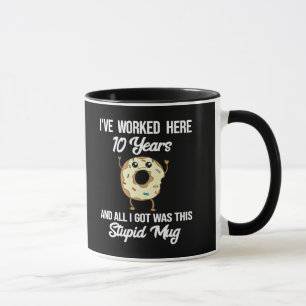 Taza Regalo de Agradecimiento por 10 Años de Aniversari