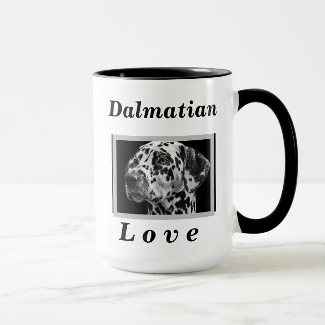 Taza Regalo de amor de perro dálmata por su café (Derecha)
