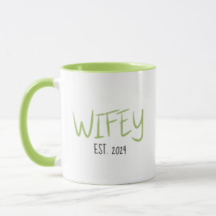 Taza Regalo de aniversario de bodas de pareja EST Año d