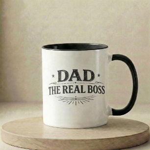 Taza Regalo de Anuncio de Embarazo Papá El Jefe Real