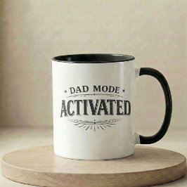 Taza Regalo de Anuncio de Embarazo Papá Modo Activado