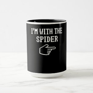 Taza Regalo de araña Estoy con el traje de araña