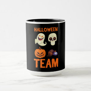 Taza Regalo de araña Halloween Team Pumpkin Ghost Spi
