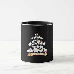 Taza Regalo de árbol de Navidad de oveja Divertidos r