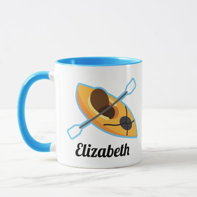 Taza Regalo de barca kayak personalizado (Izquierda)
