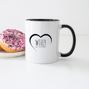 Taza Regalo de Boda para Esposa Moderna Simple Establec