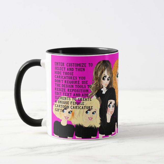 Taza Regalo de caricatura de Personalizado personalizad (Izquierda)