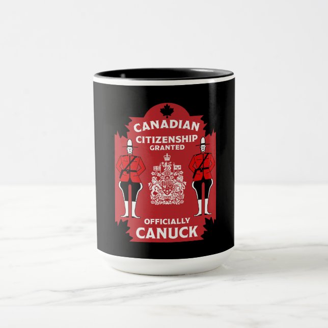 Taza Regalo de celebración de la ciudadanía canadiense (Centro)