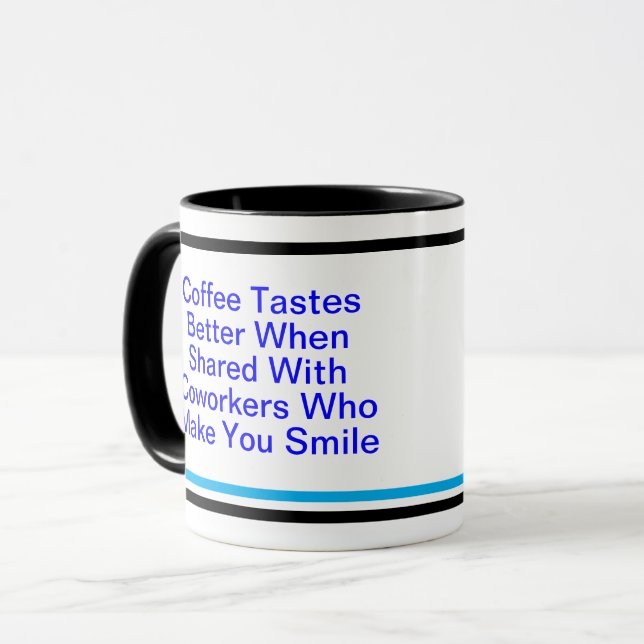 Taza Regalo de cita de trabajo positiva para compañero  (Anverso izquierdo)