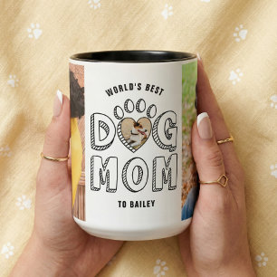 Taza Regalo de Collage de Fotos de Mascotas para la Mej