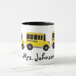 Taza Regalo de conductor de autobús escolar personaliza