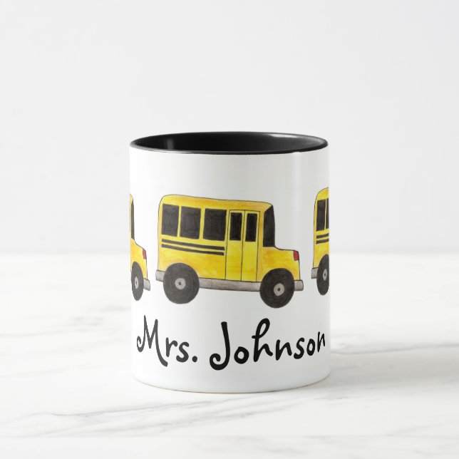 Taza Regalo de conductor de autobús escolar personaliza (Centro)