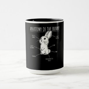 Taza Regalo de conejo Anatomía De Mascota Conejo Conej
