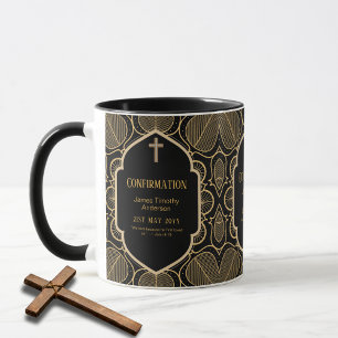 Taza Regalo de CONFIRMACIÓN para adultos macho de oro n