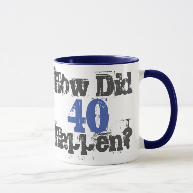 Taza Regalo de cumpleaños 40. ¿Cómo pasó 40? (Derecha)