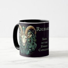 Taza Regalo de cumpleaños de Capricornio Añadir nombre 