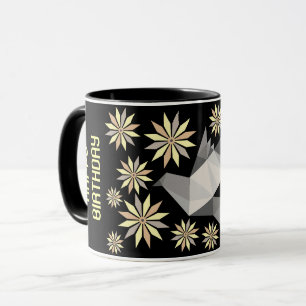 TAZA REGALO DE CUMPLEAÑOS DE FLOR SENCILLA PARA CUALQUI
