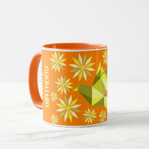 TAZA REGALO DE CUMPLEAÑOS DE FLOR SENCILLA PARA CUALQUI