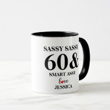 Regalo de cumpleaños de Sassy Sixty Funny personal