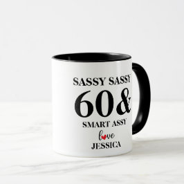 Taza Regalo de cumpleaños de Sassy Sixty Funny personal