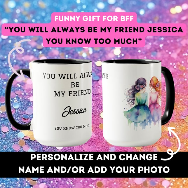 Taza Regalo de cumpleaños para Bestie BFF divertido mor (Subido por el creador)