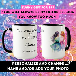 Taza Regalo de cumpleaños para mejor amiga BFF divertid