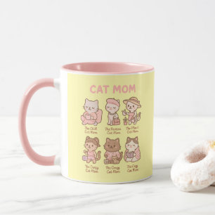 Taza Regalo de dibujos animados de mamá gato linda para