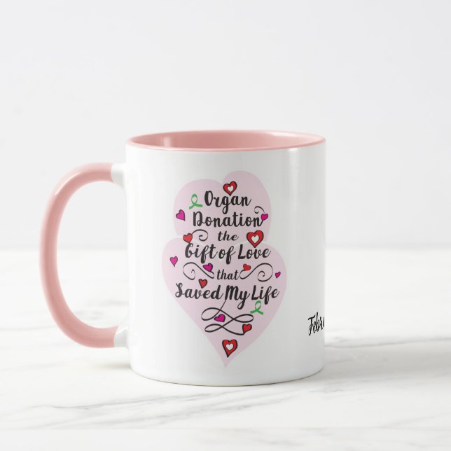 Taza Regalo de donación de órganos de amor Café Mug (Izquierda)