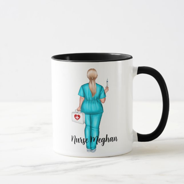 Taza Regalo de enfermera de LPN personalizado (rubia) (Derecha)
