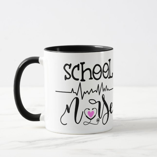 Taza Regalo de enfermería escolar personalizado (Izquierda)