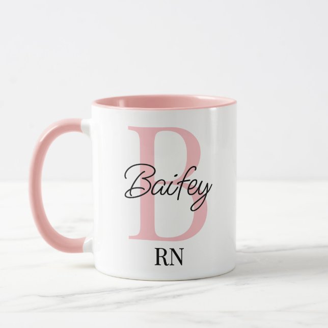 Taza Regalo de estudiantes de Enfermería personalizada, (Izquierda)