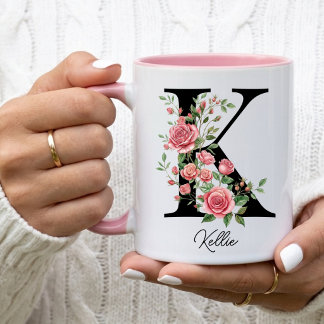 Taza Regalo de Flor de Cumpleaños de Rosa Personalizada