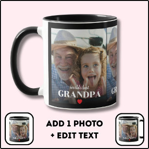 Taza Regalo de Foto Abuelo del Mundo Mejor