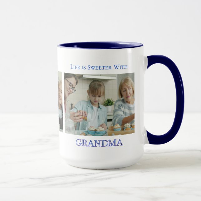 Taza Regalo de foto de abuela dulce (Derecha)