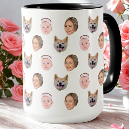 Taza Regalo De Fotografía Face 3 Personalizado Para Fam