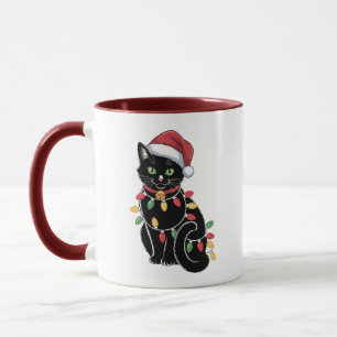 Taza Regalo de gatito de Navidad para amantes de gatos 