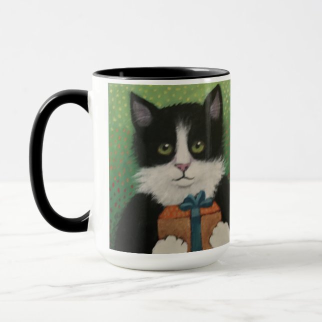 Taza Regalo de gato de Tuxedo (Izquierda)