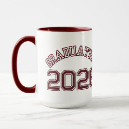Taza Regalo de Graduación Personalizado (Rojo)
