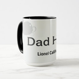Taza Regalo de Héroe Padre Minimalista Limpio Moderno
